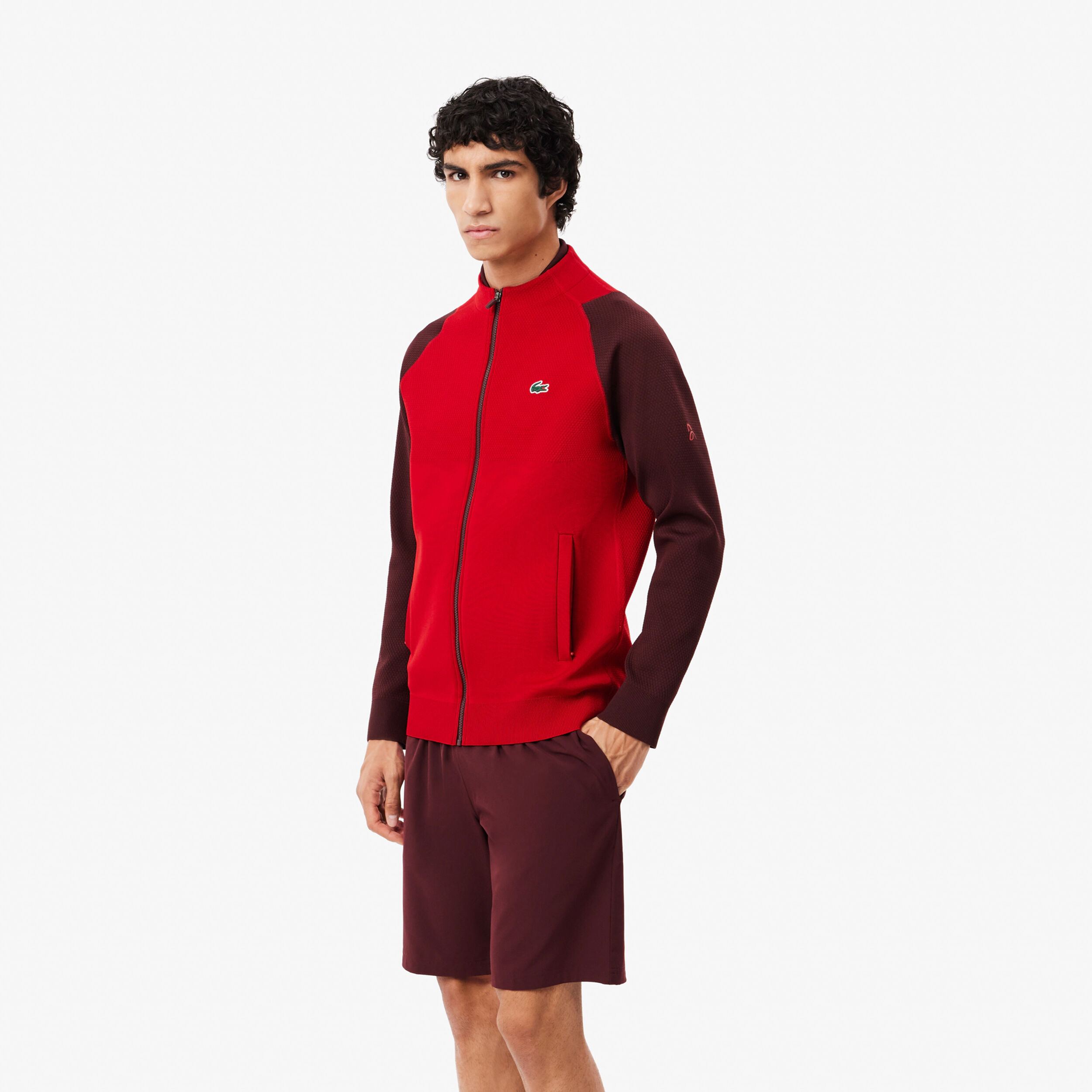 Trainingsjacke Herren - Rot, Dunkelrot