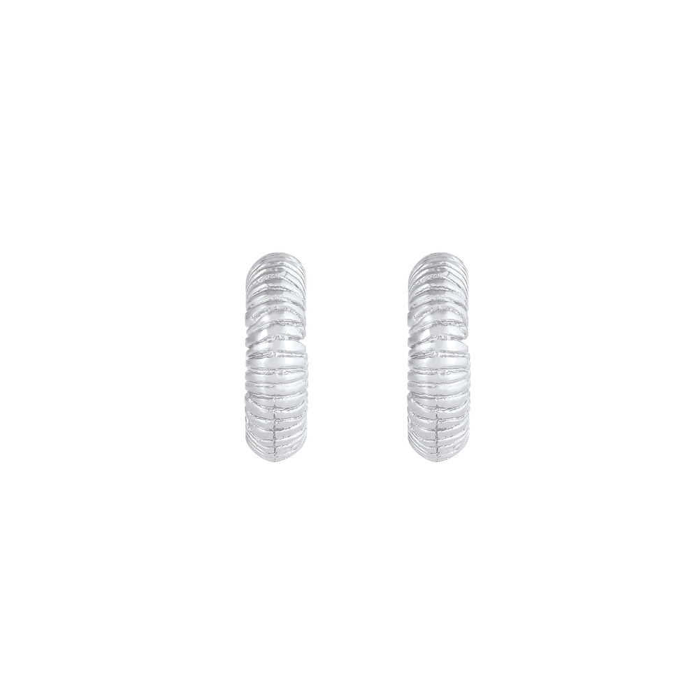 Elli PREMIUM Elli PREMIUM Boucles d'Oreilles Boucles d'oreilles créoles pour dames Chunky Tren Boucles d'oreilles