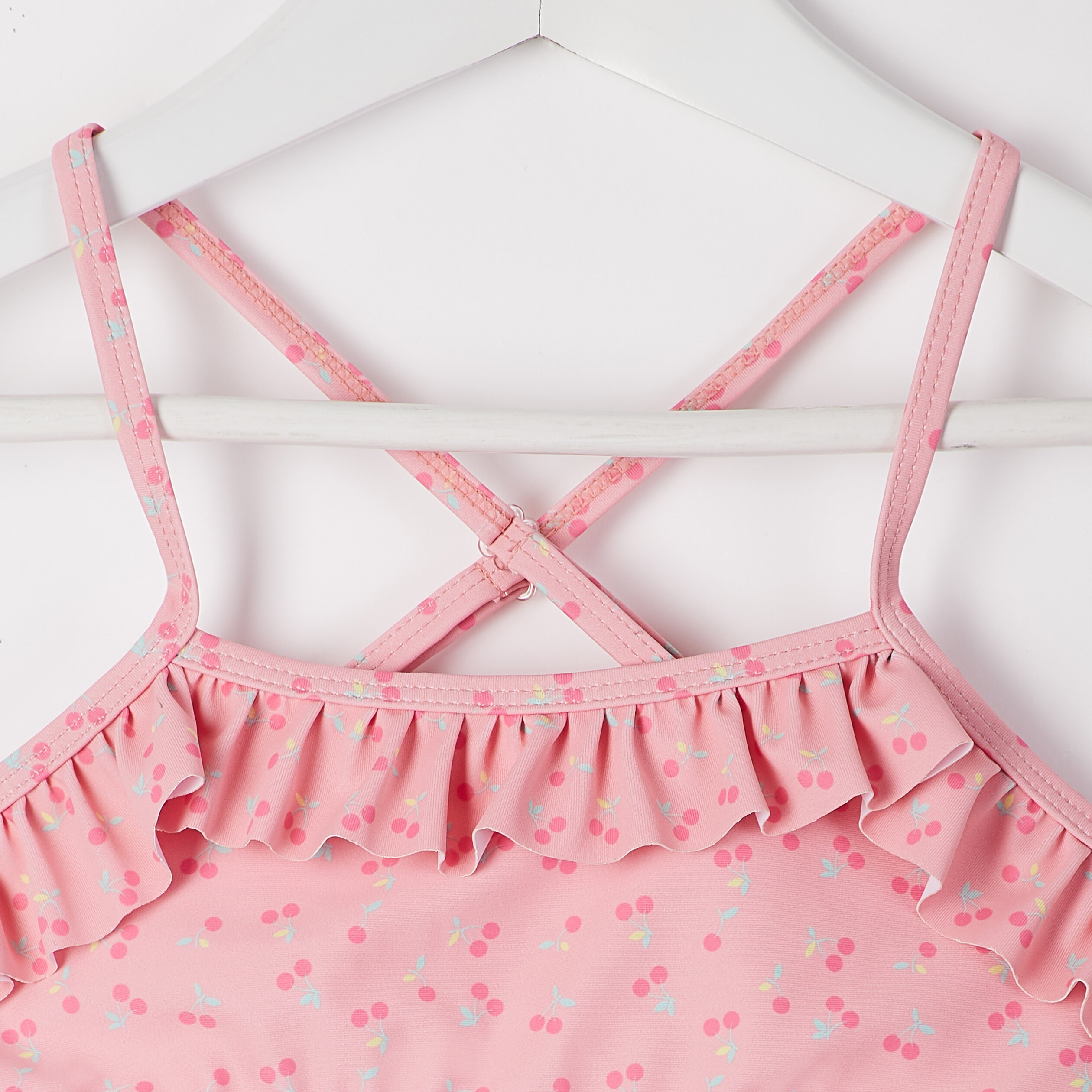 Maillot de bain 2 pièces rose saumon fille | La Halle