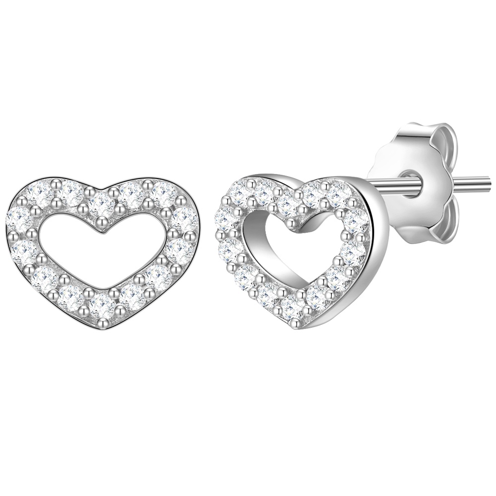 Glanzstücke München Puces d'oreilles en argent Coeur Argent sterling Topaze en Argent Boucles d'oreilles