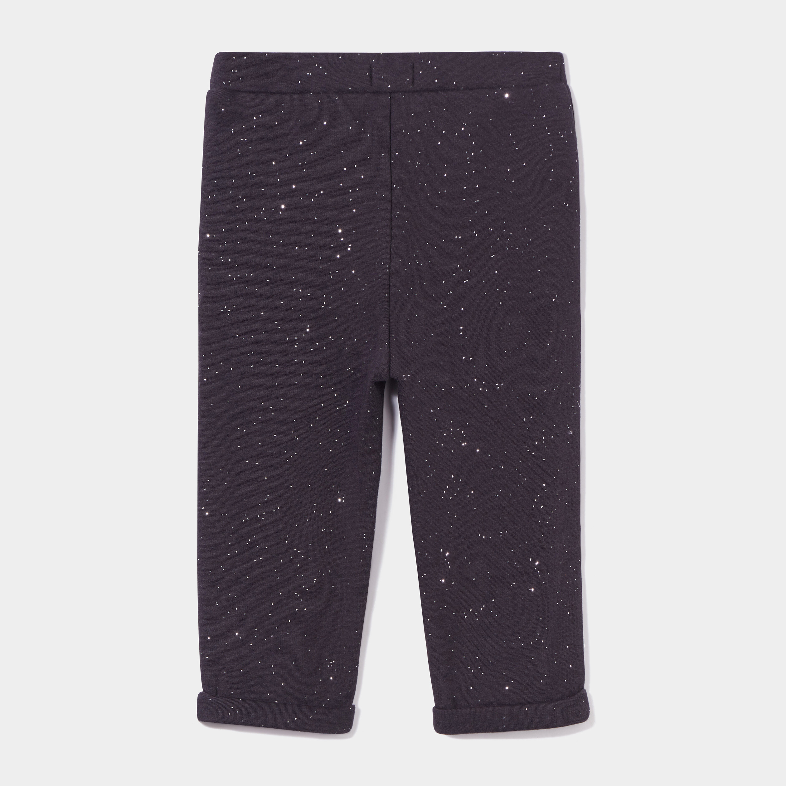 Pantalon doublé à paillettes gris foncé bébé fille | La Halle