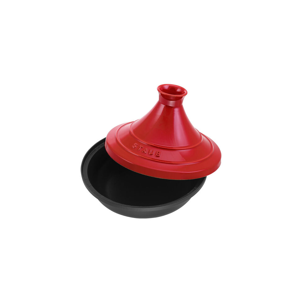 Tajine 28 cm, Gusseisen, Kirsch-Rot