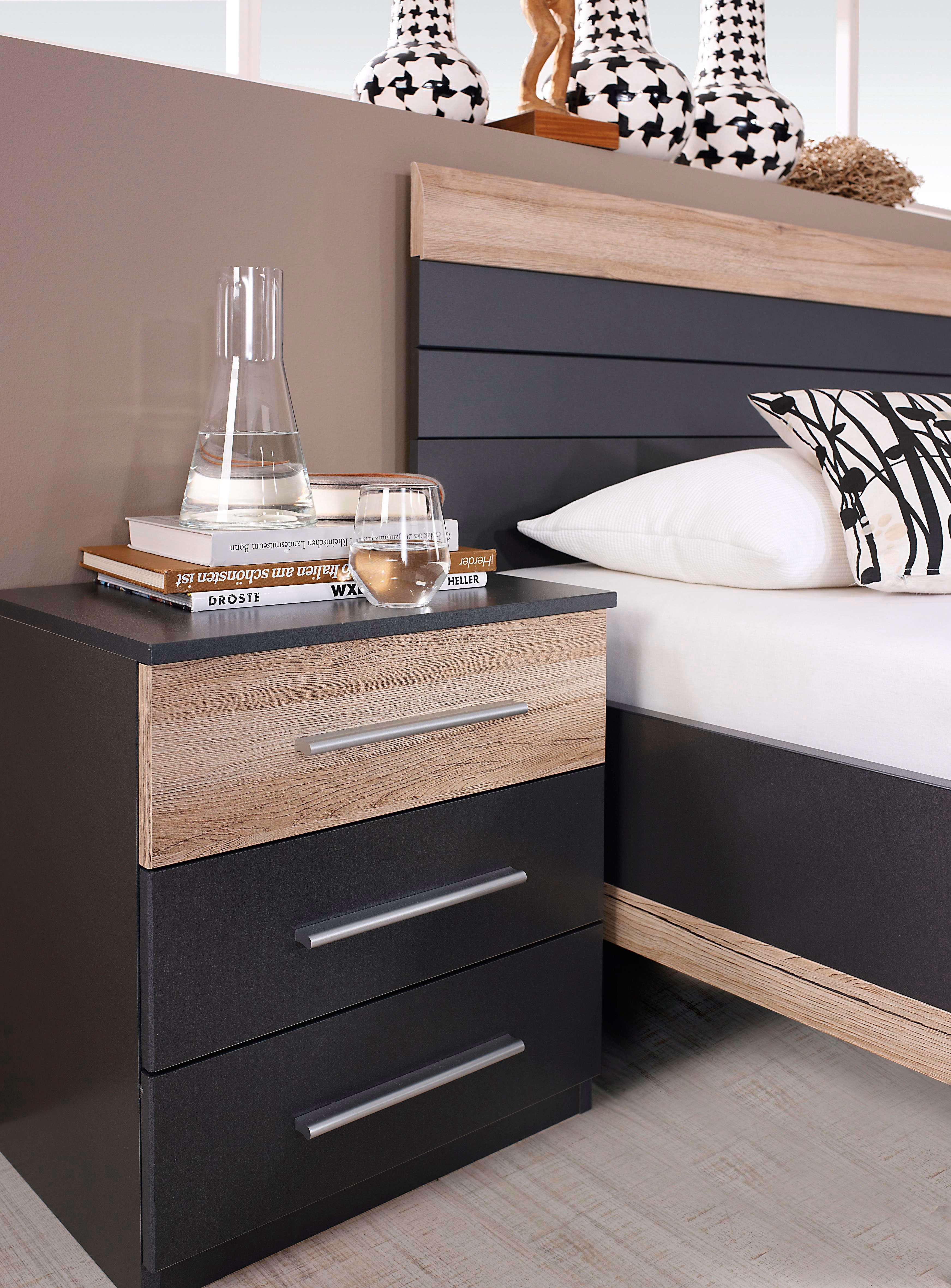 rauch Schlafzimmer-Set Tarragona, (Set, 4-St), Schwebetürenschrank in 3 Breiten, Bett in 2 Größen und 2 Nachttische