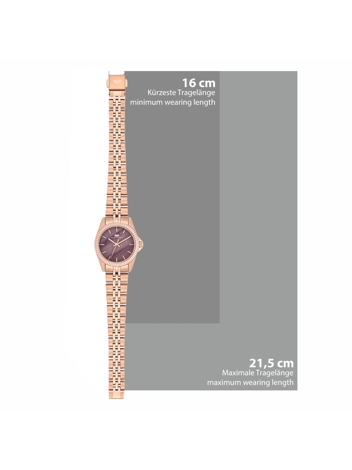 Rhodenwald & Söhne Damen Quarzuhr roségold Edelstahl roségold in roségold günstig kaufen 21 cm