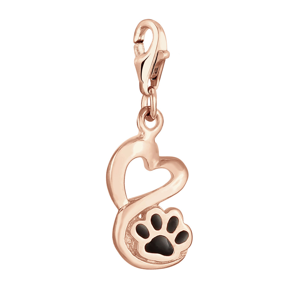 Nenalina Nenalina Amulette Pendentif Coeur Patte Chien Amour Argent 925 Pendentif