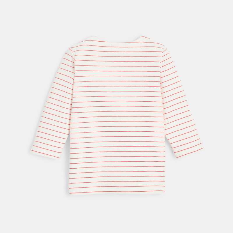 T-shirt marinière bébé garçon en interlock rouge Absorba