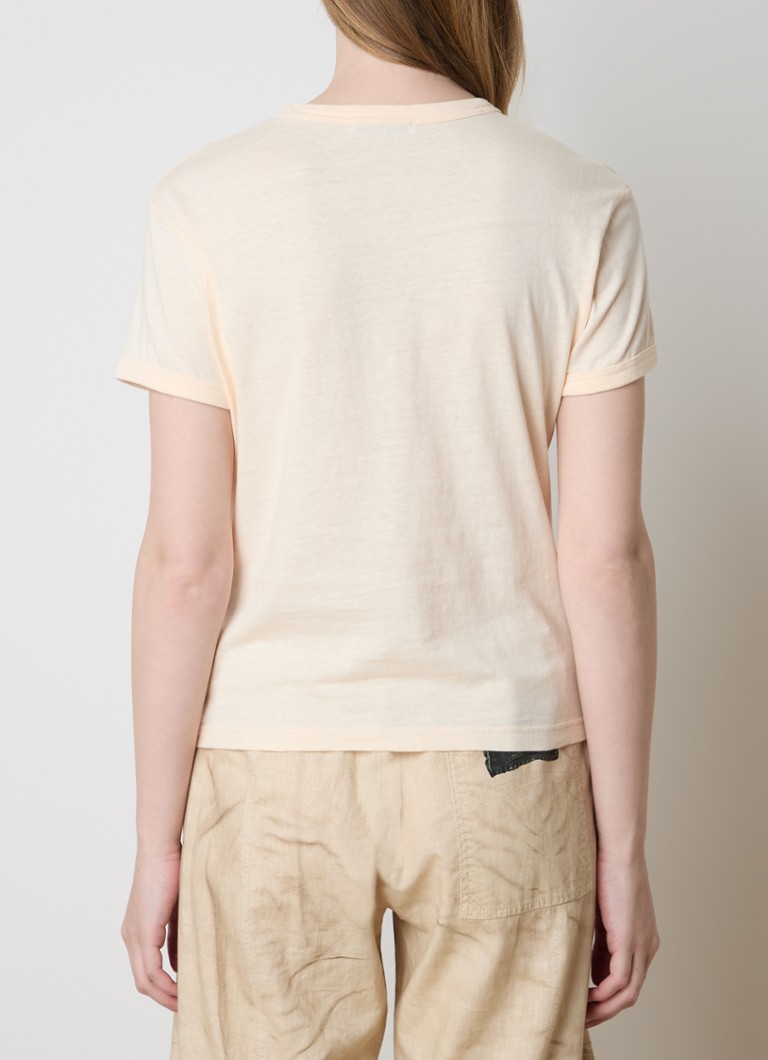 Tričko Acne Studios s potiskem loga a strečem