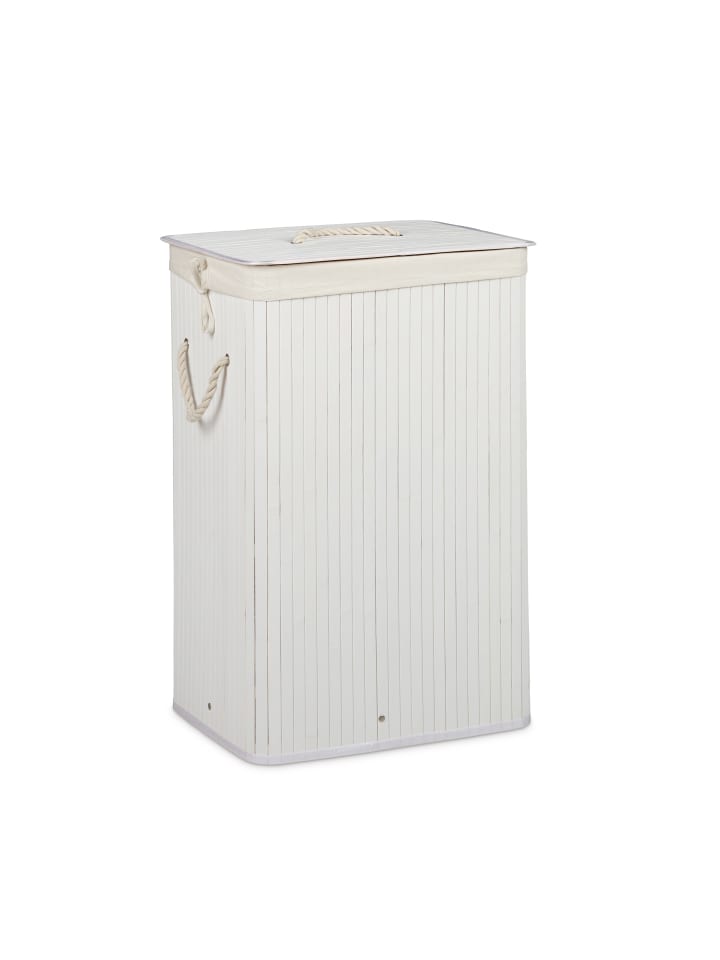 relaxdays Wäschekorb in Weiß - (B)43,5 x (H)65,5 x (T)33,5 cm günstig kaufen onesize