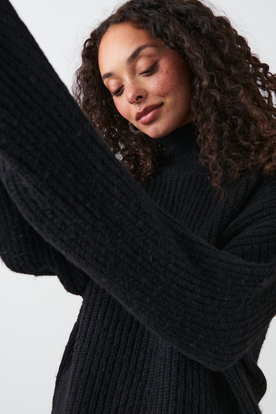 Turtleneck knit sweater