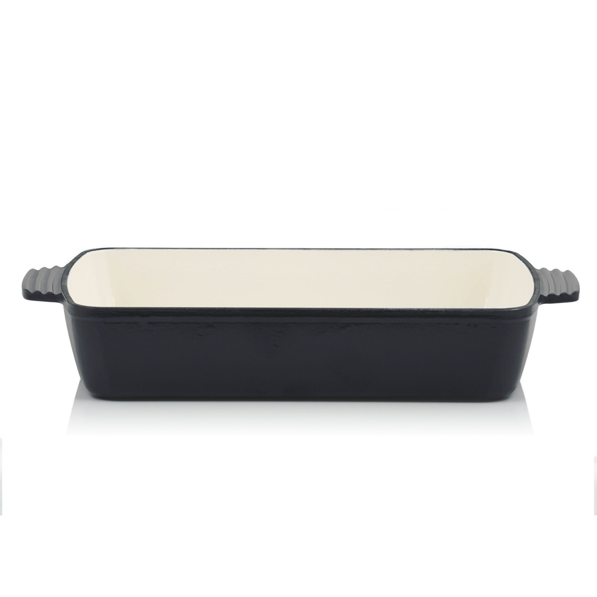 Mahlzeit Auflaufform Gusseisen Auflaufform eckig 3,8 Liter, Blue Berry, Induktion, Gusseisen