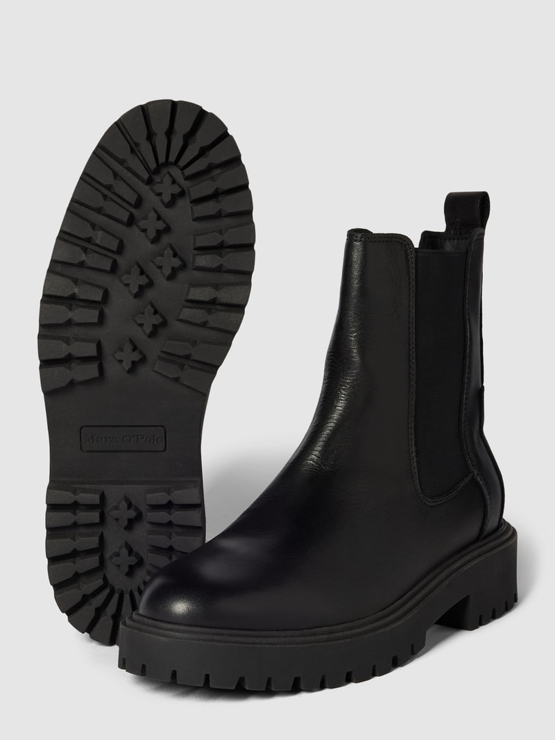 Chelsea Boots aus echtem Leder Modell 'Phia' in schwarz