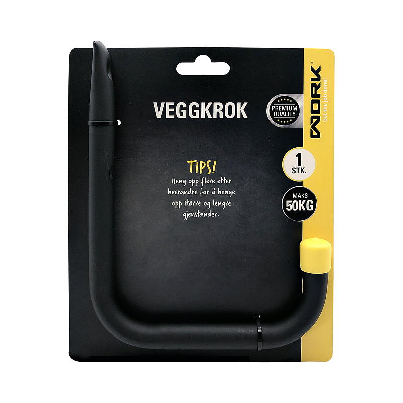 Work Veggkrok 1-pk 50 kg, stål, Work