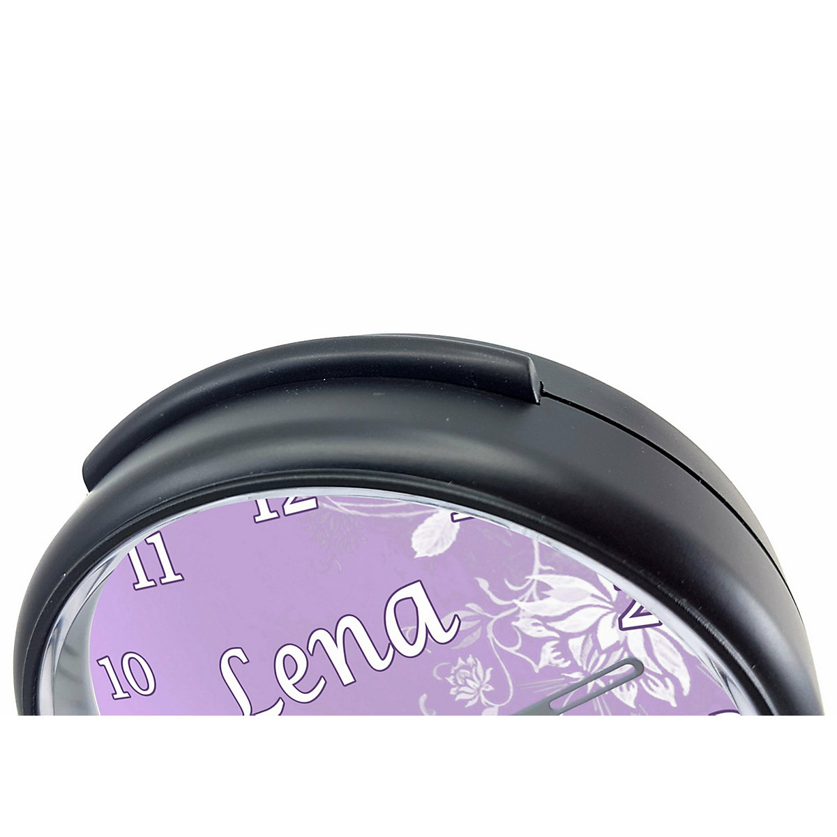 Kinder Funkwecker personalisiert mit Namen Blumen Atom-/Funkuhr, 12-Stunden-Anzeigeformat, Schlummerfunktion, Nachtlicht, Geräuschlos/Ohne Ticken