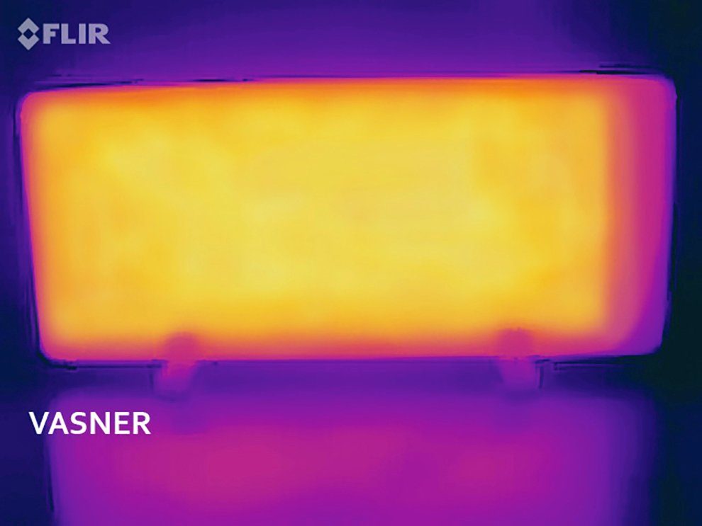 Vasner Infrarotheizung Konvi schwarz, Hybridheizung mit Konvektion & Thermostat, 600 Watt