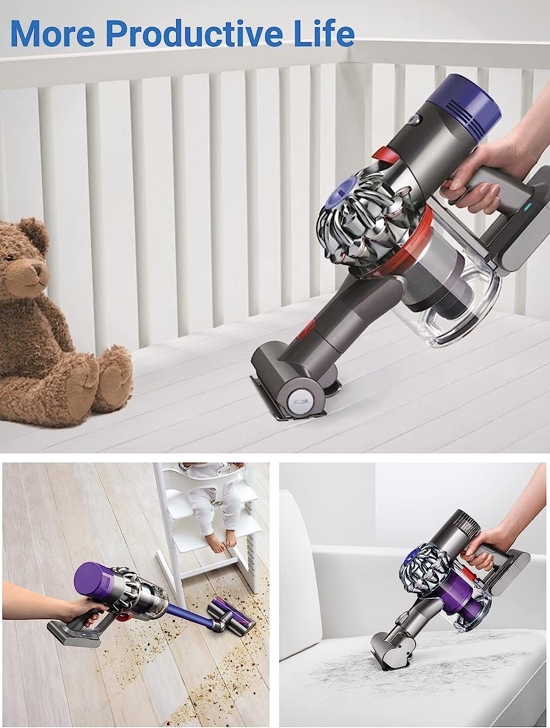 JOEAIS 4600mAh V8 Akku für Ersatzakku Staubsauger Handstaubsauger Staubsauger-Akku Kompatibel mit V8 Absolute Animal Fluffy Motorhead Slim SV10 handstaubsauger, 21.6V Batterie mit Schrauben & Schraubendreher