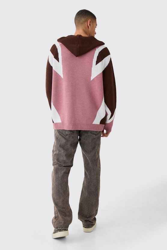 Geschnürter Oversize Hockey-Pullover mit Kapuze