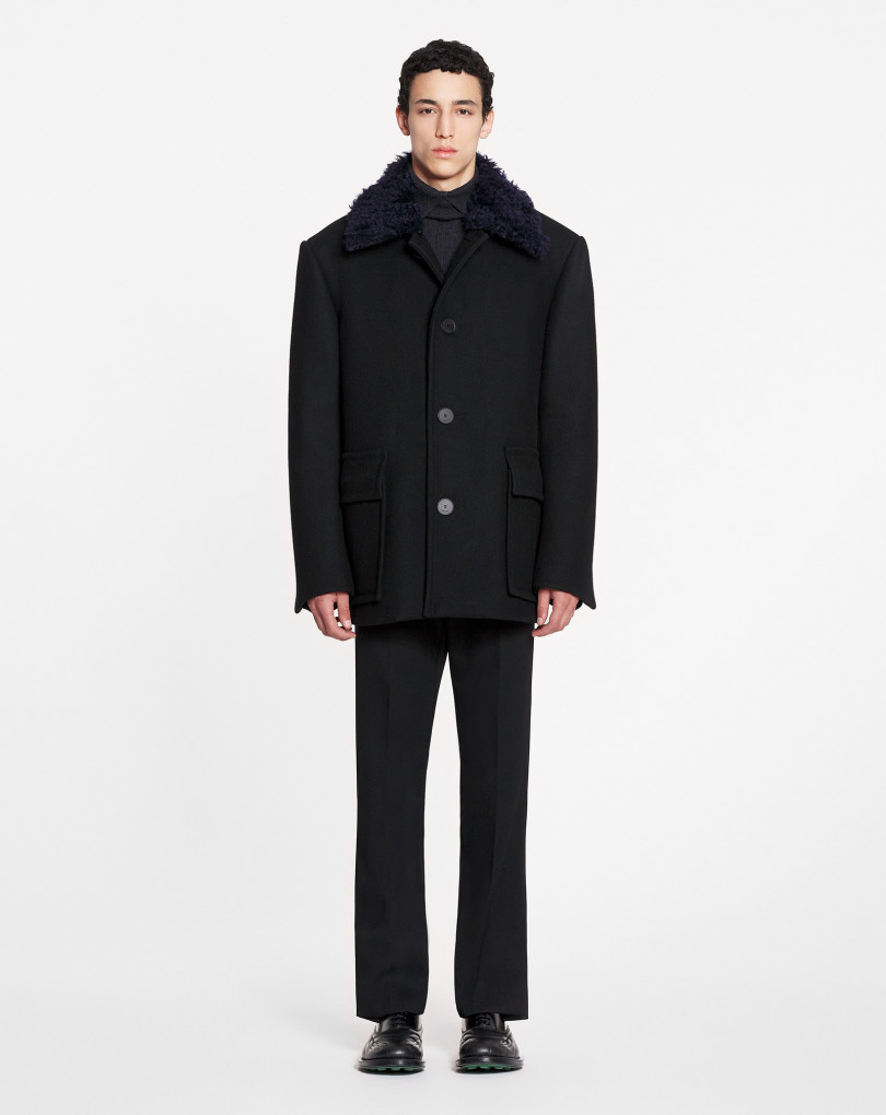 CABAN OVERSIZE AVEC COL AMOVIBLE