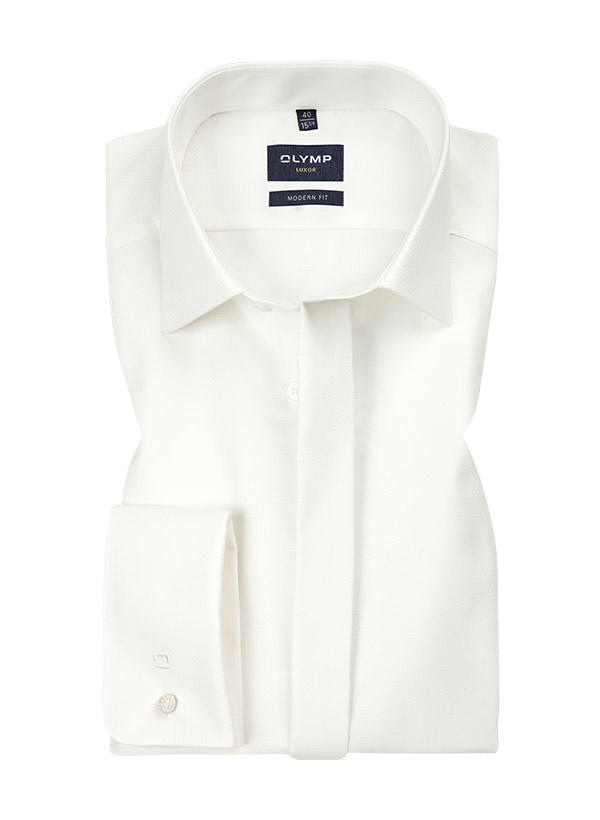 OLYMP, Hemd, Modern Fit, Baumwolle, creme
