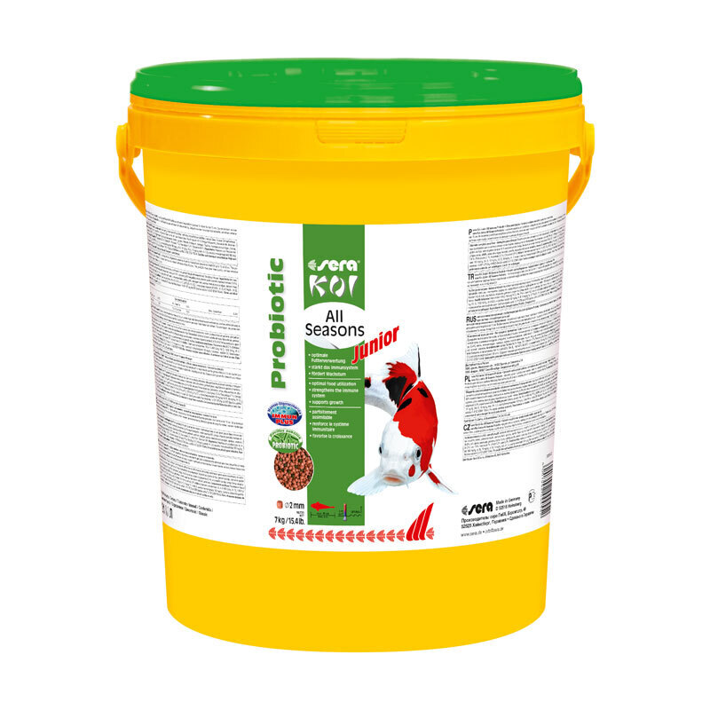 Sera Hauptfutter Sera Koi Junior All Seasons Probiotic Koifutter 7 kg