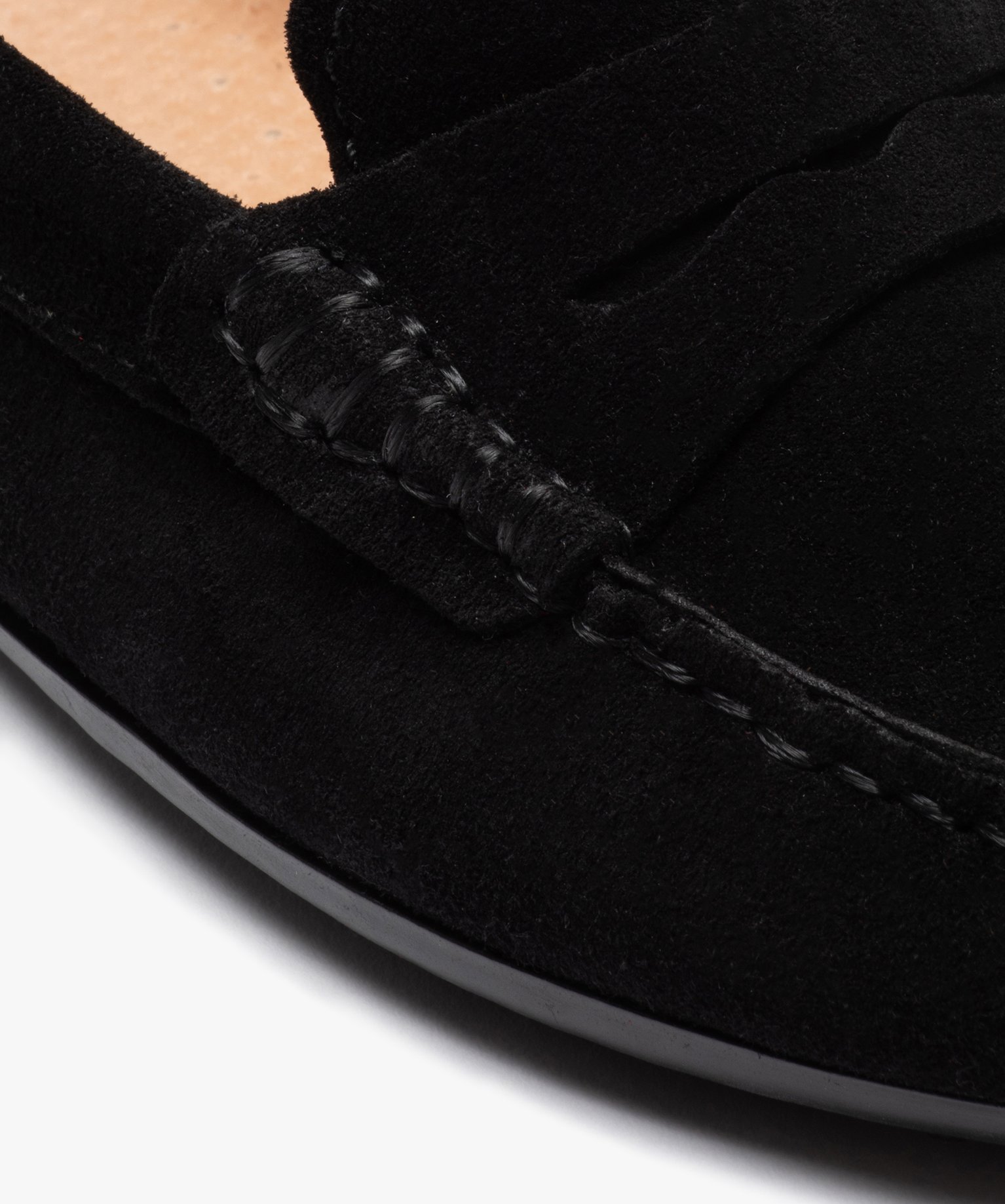 Mocassins femme confort unis en cuir velours noir | GEMO