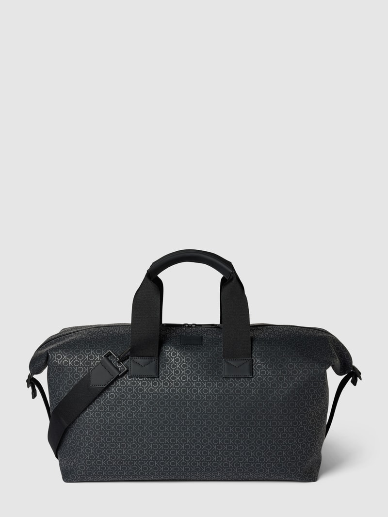 Weekender mit Label-Details Modell 'RUBBERIZED' in schwarz