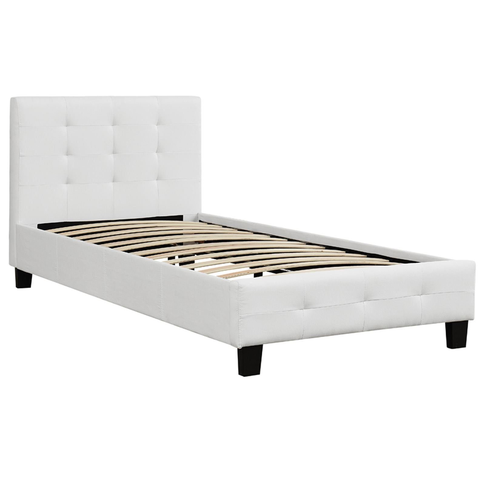 CARO-Möbel Polsterbett OHIO, Polsterbett Einzelbett Bettgestell Designbett 90 x 200 cm Lattenrost i