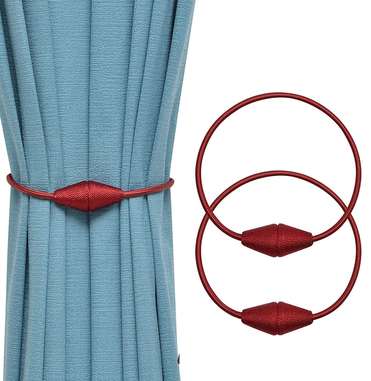 Raffhalter Magnetische Vorhanghalter 2-tlg Spindel Raffhalter, TOPMELON