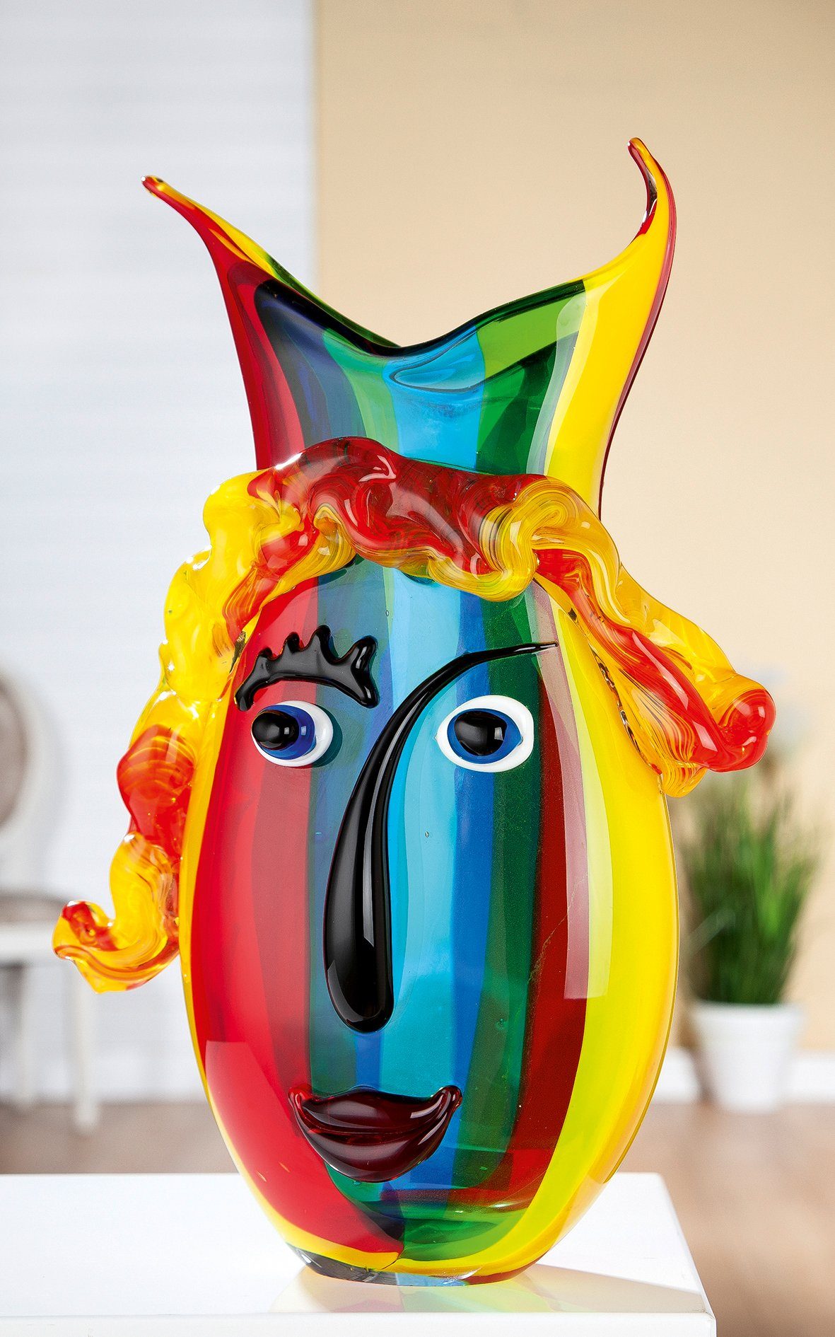 GILDE GLAS art Tischvase Rainbow (1 St), aus Glas, Höhe ca. 37 cm