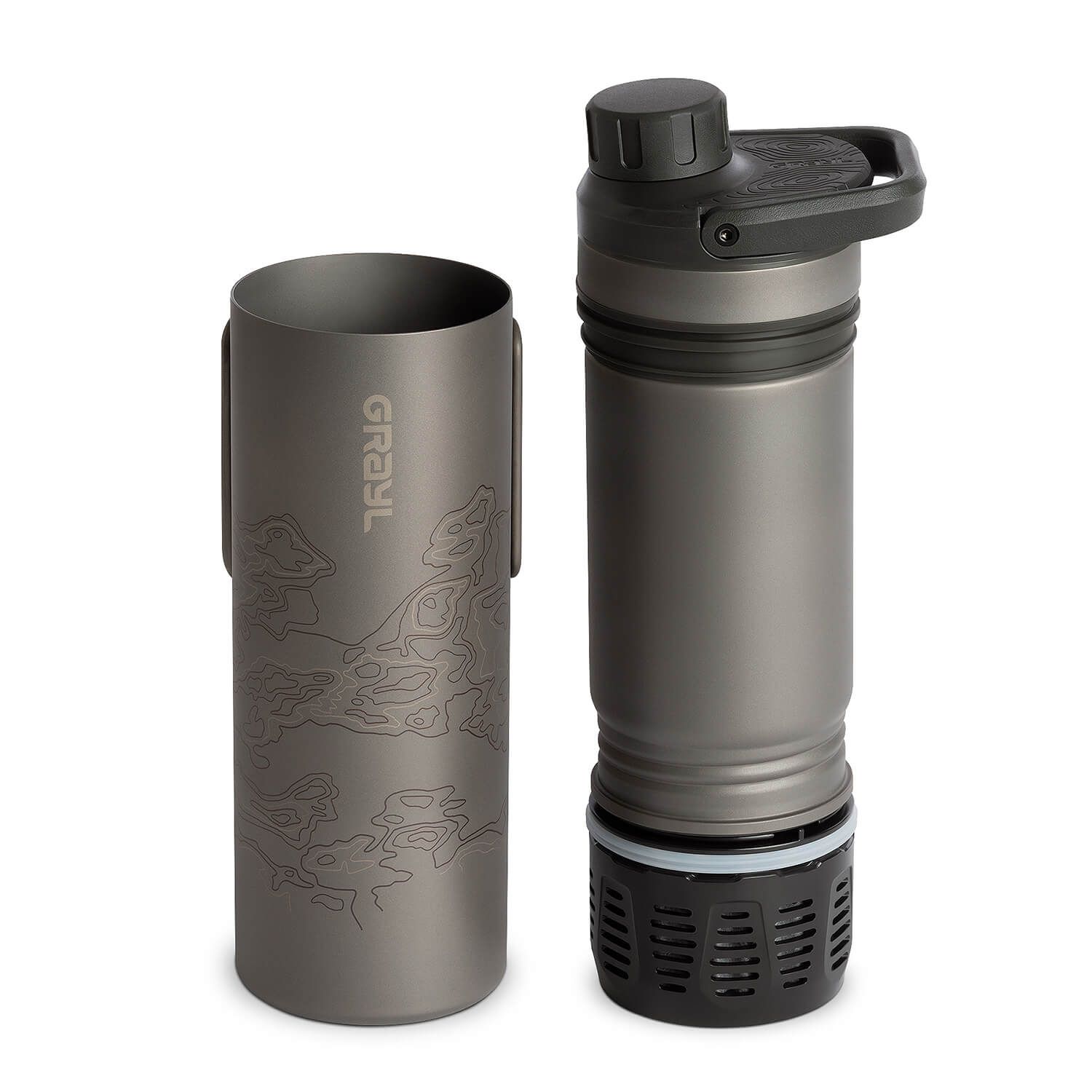 Titanium UltraPress Purifier Trinkflasche
