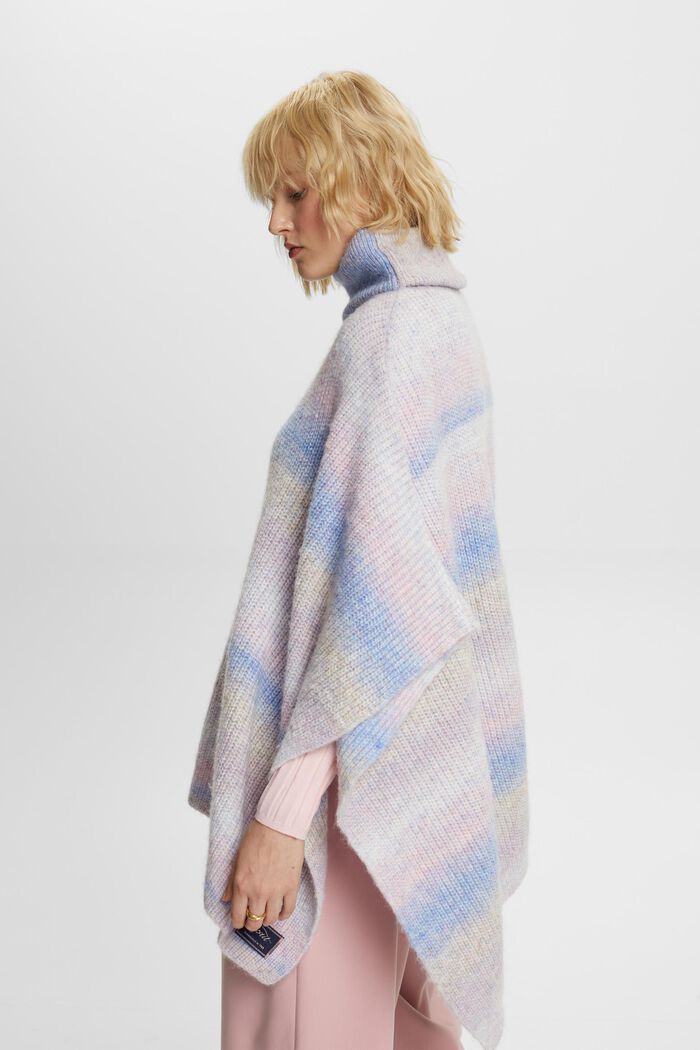 Poncho mit Rollkragen
