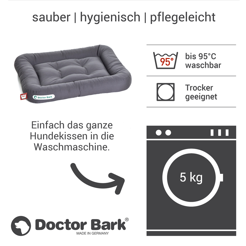 Doctor Bark Hundekissen Doctor Bark Liegekissen grau S
