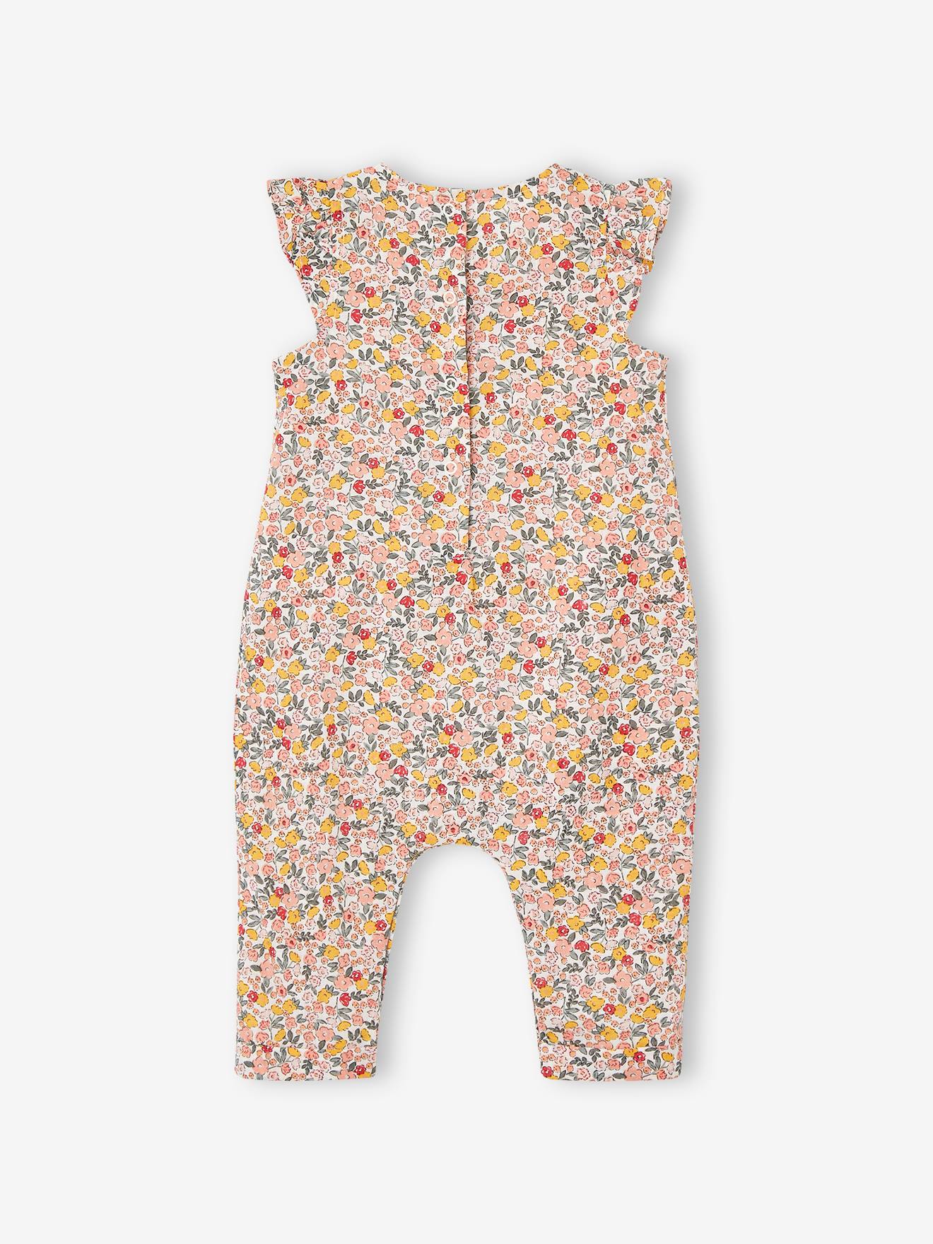 Vertbaudet Mädchen Baby-Set: Overall & Haarband - rosa bedruckt