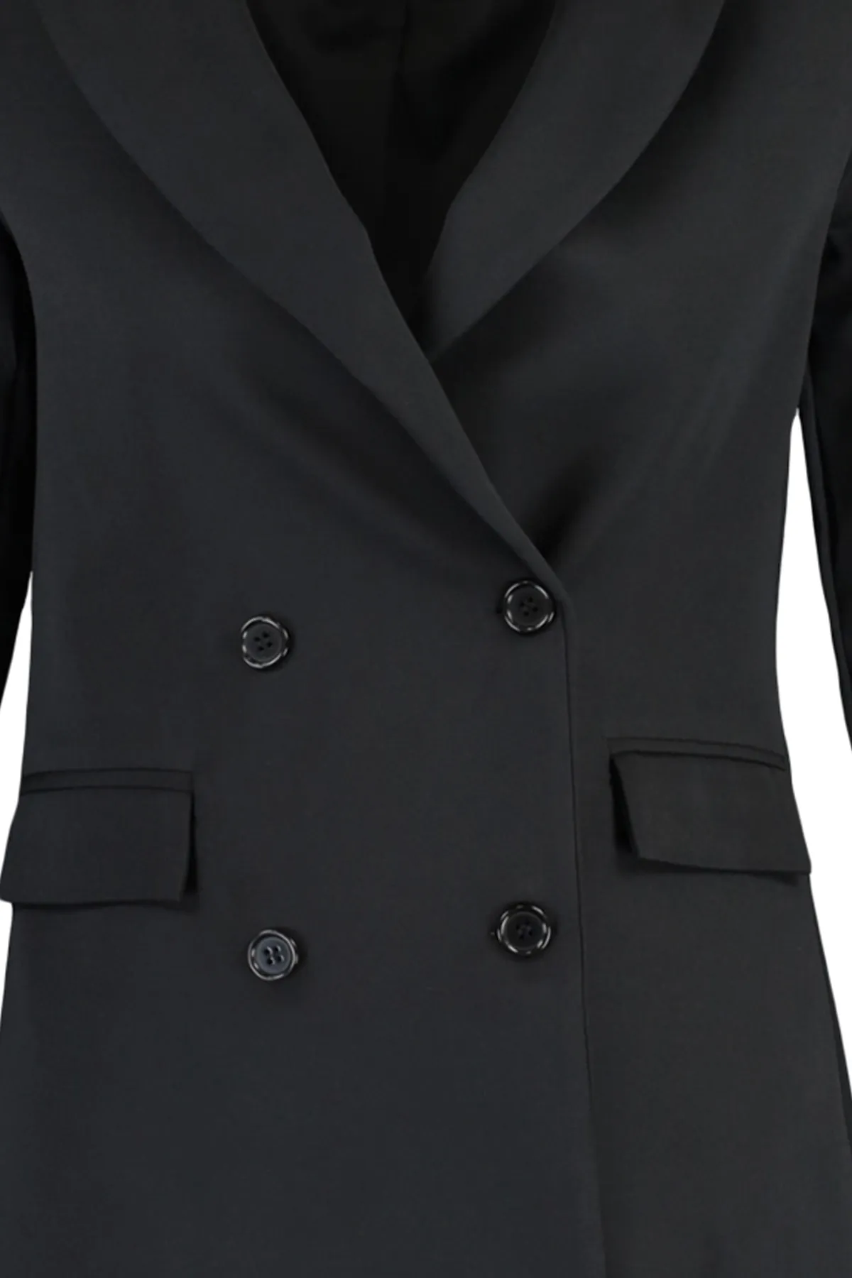Trendyol Collection  Schwarze, gefütterte, geknöpfte, gewebte Blazerjacke TWOAW21CE0272