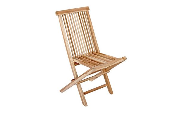 SAM® Gartenstuhl Fiona, Klappstuhl, robustes Teakholz, ohne Armlehnen, klappbar