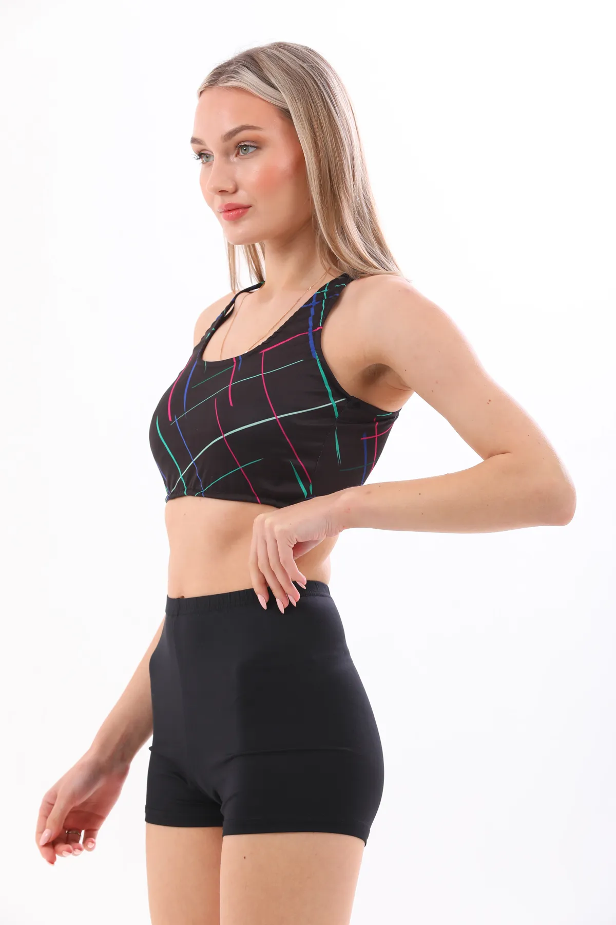 segiza  Badili-Bikini für Damen mit schwarzen Shorts