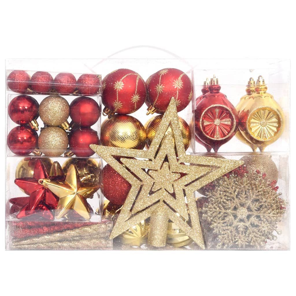 vidaXL Christbaumschmuck 108-tlg. Weihnachtskugel-Set Golden und Rot (1-tlg)