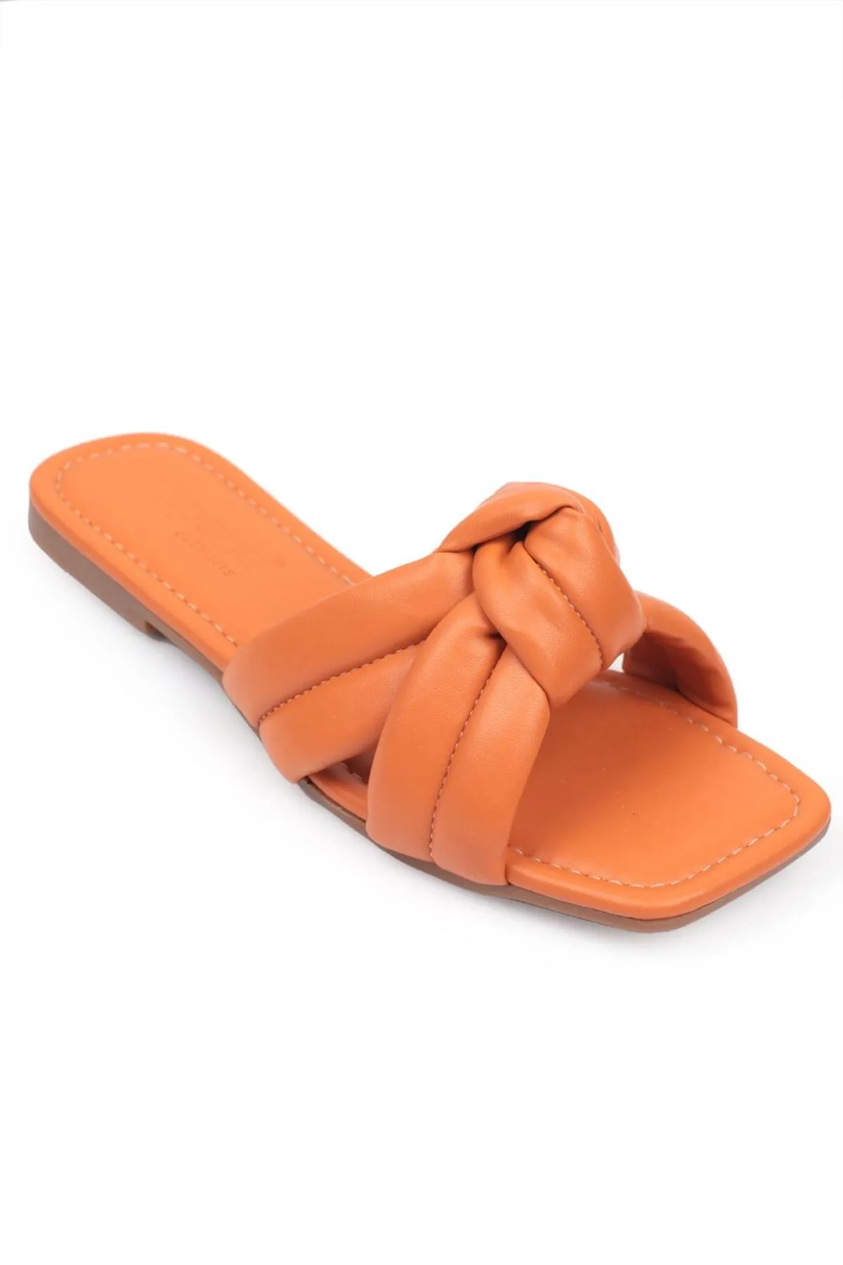 Capone Outfitters  Capone Damen-Hausschuhe mit flachem Absatz in Orange