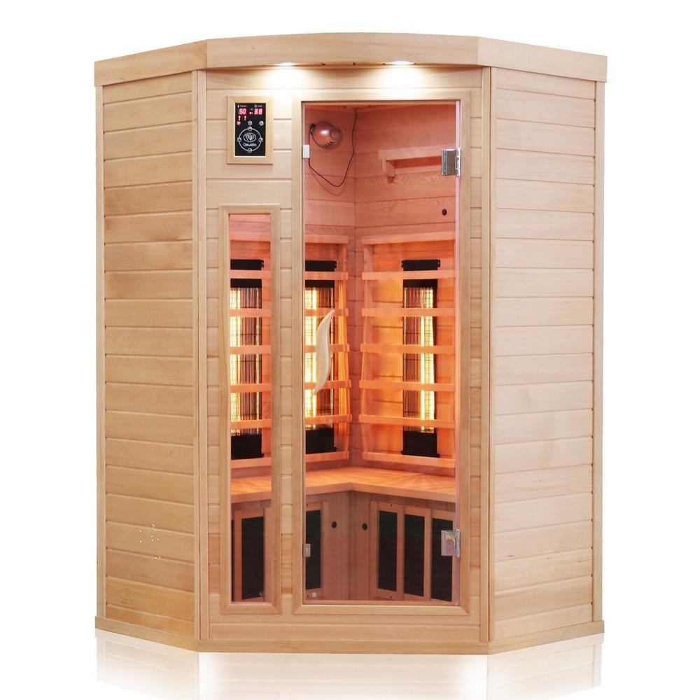Dewello Infrarotkabine Infrarotsauna LAKEFIELD Dual-Therm 140cm x 140cm x 190cm