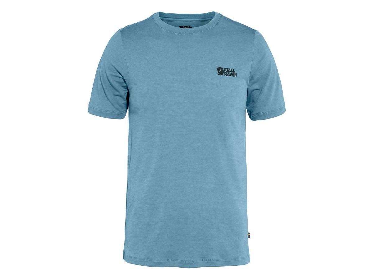 Fjällräven Abisko Wool Logo SS Dawn Blue Herren T-Shirt