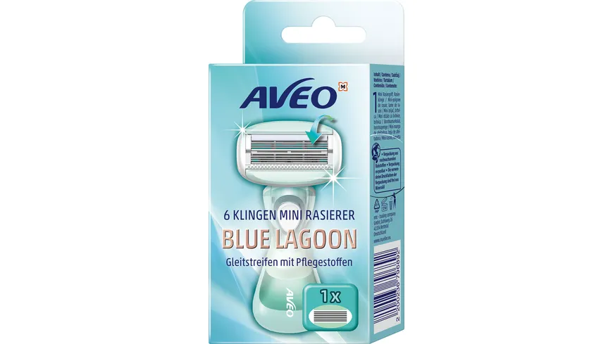 AVEO Blue Lagoon 6 Klingen Mini Damen Rasierer