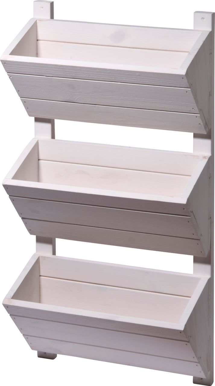 dobar 3-stufiges Wand-Pflanzbeet, Weiß