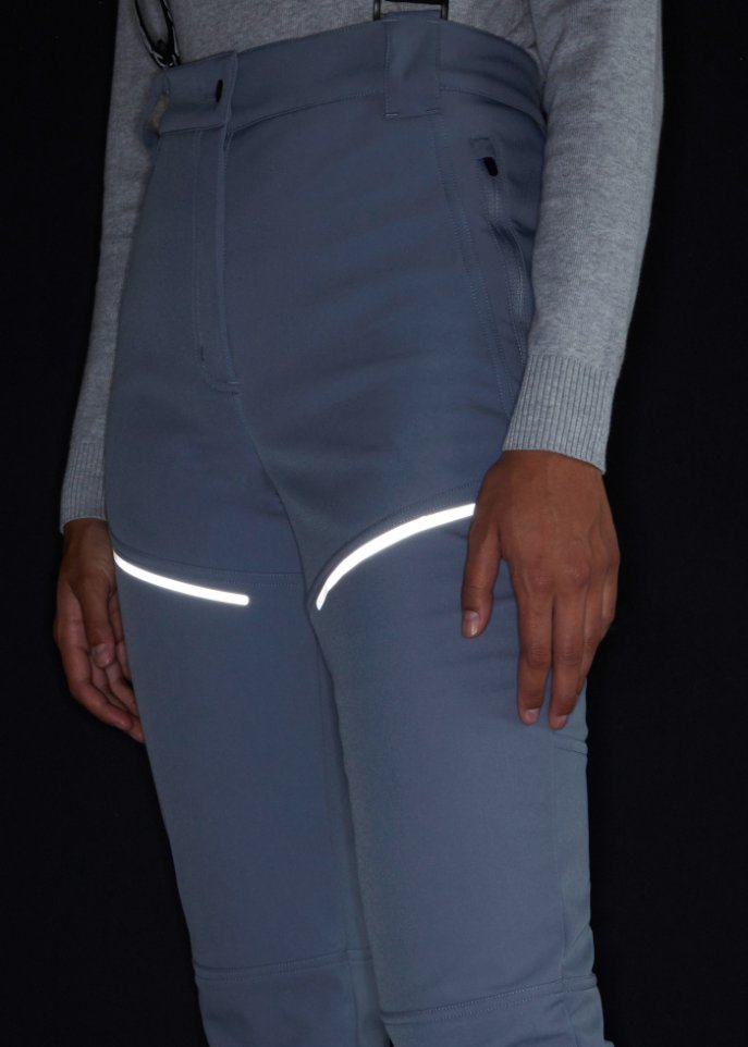Wasserabweisende Funktionshose aus Softshell mit Stretch, gerade geschnitten