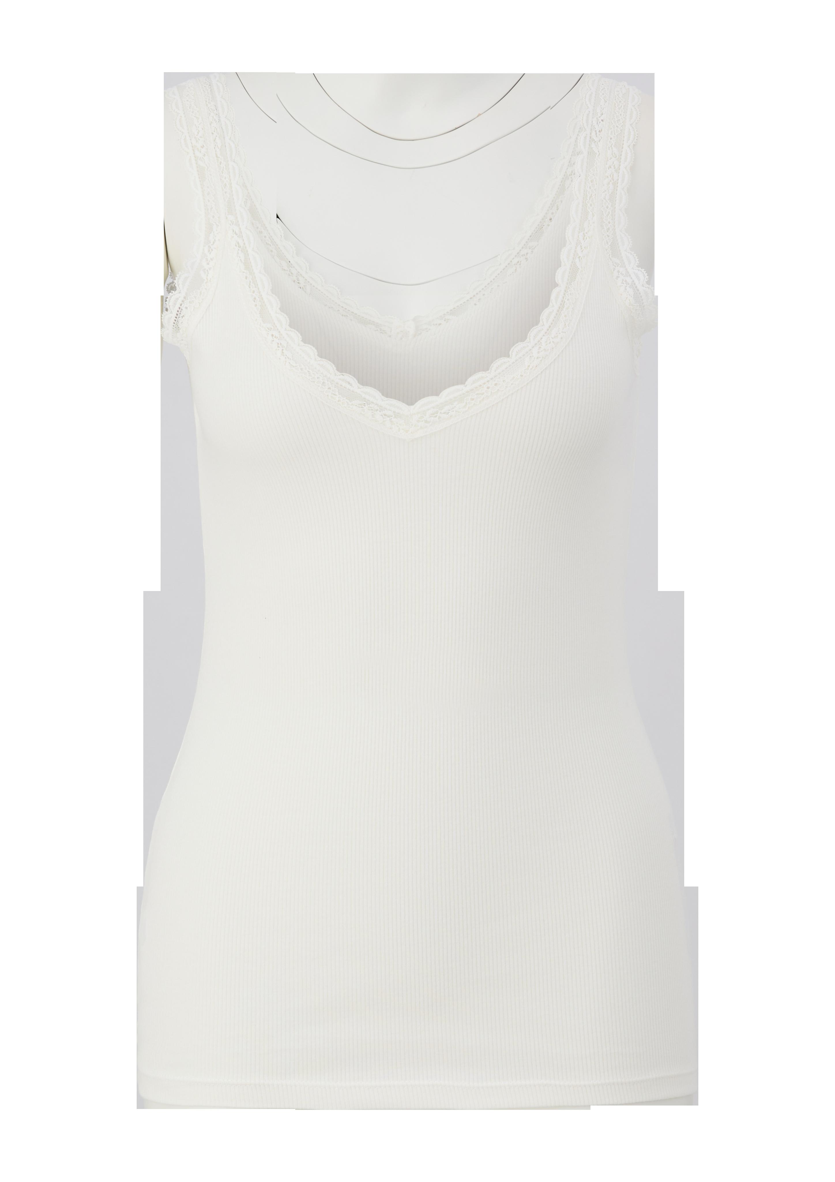 Schlaftop mit Spitzenträgern  6008066-0100