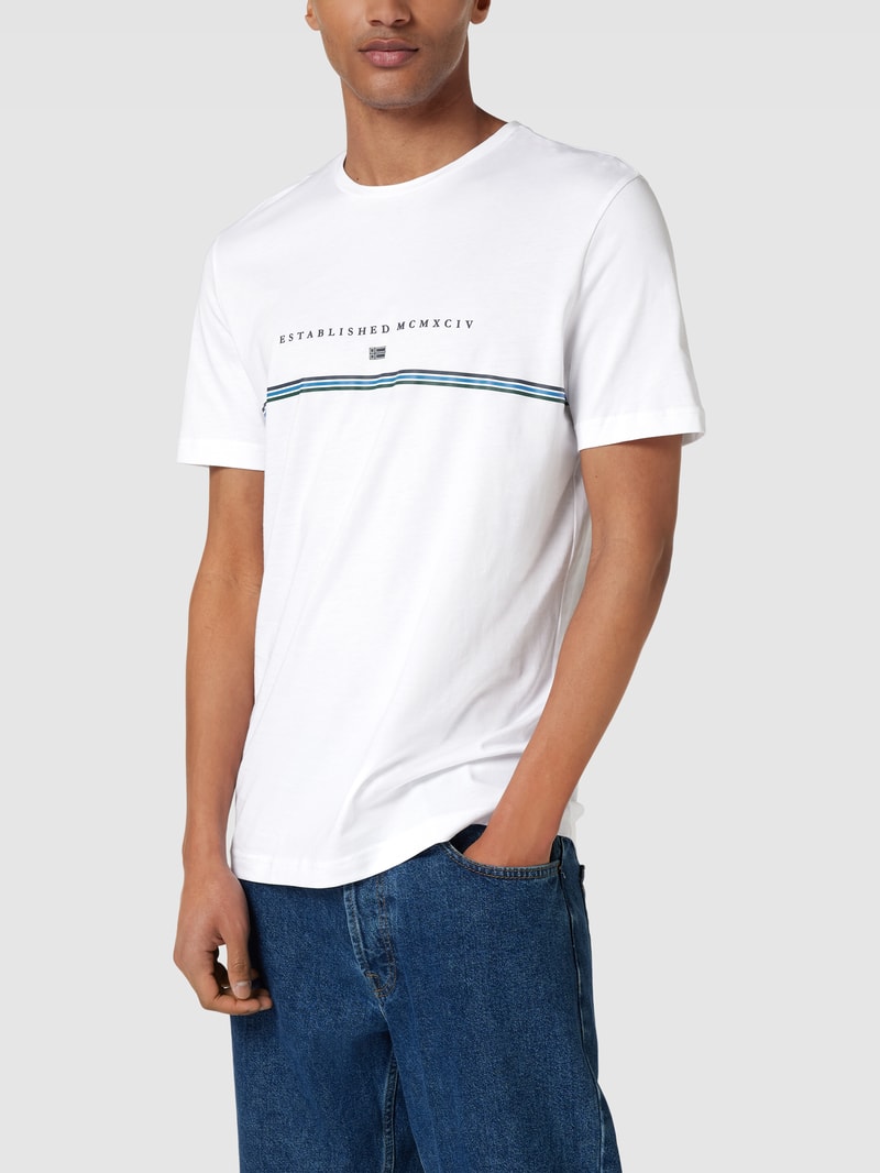 T-Shirt mit Brand-Detail in weiß