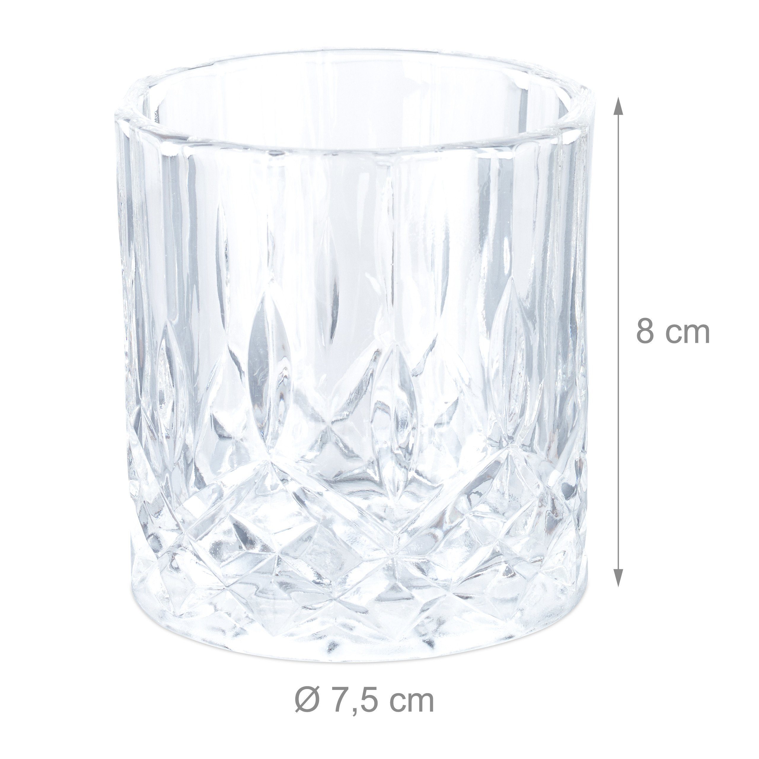 relaxdays Whiskyglas Whisky Gläser 4er Set, Glas