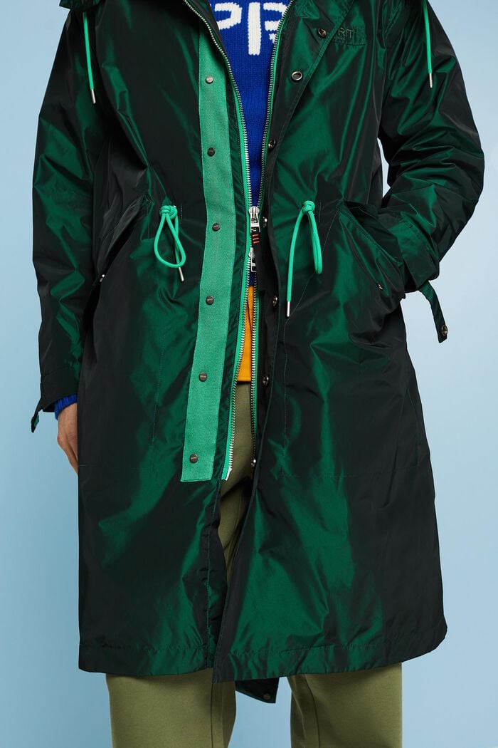 Zipp-Off-Parka in Metallic-Optik