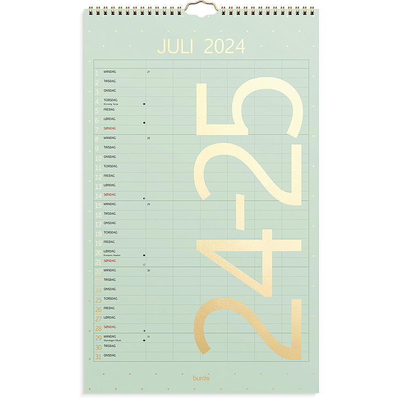 Veggkalender familie color