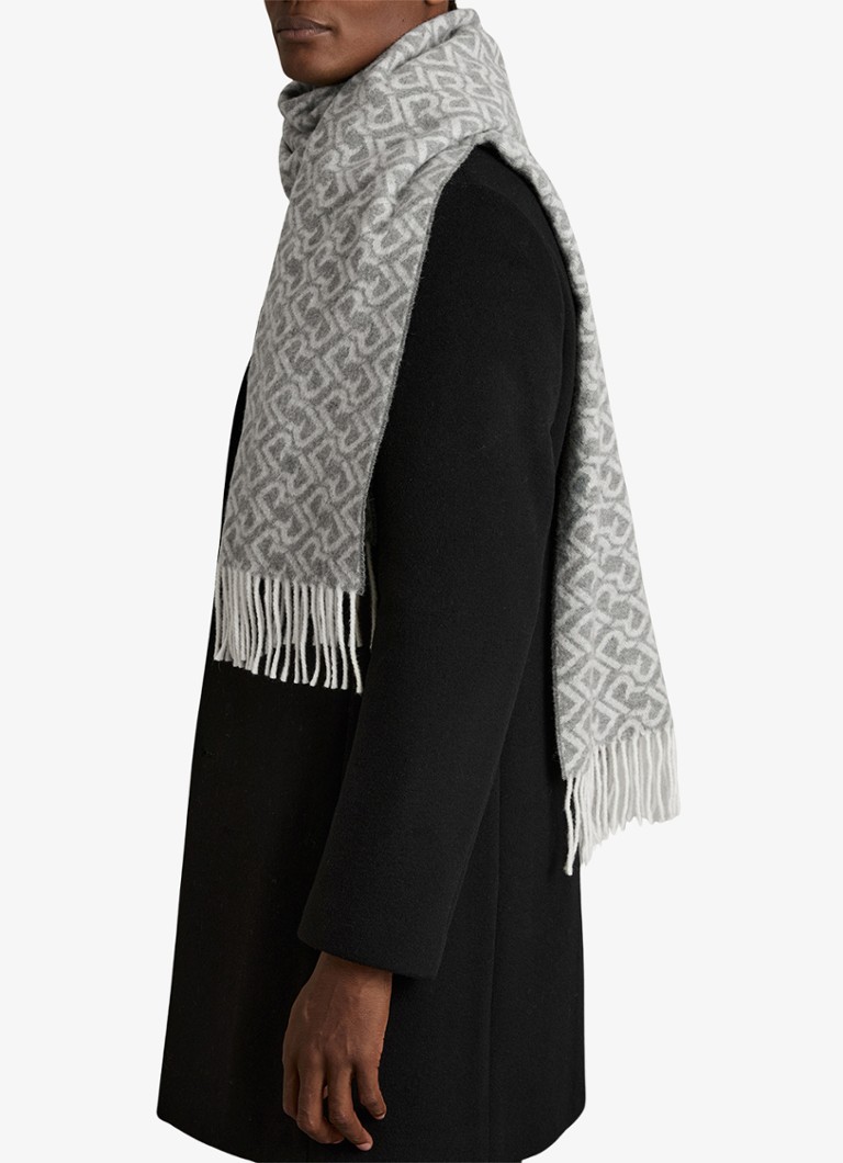 Reiss Bowen scarf in wool blend with logo
