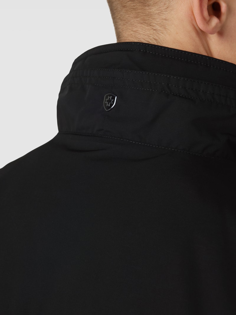 Jacke mit Label-Patch Modell 'JAGURO' in schwarz