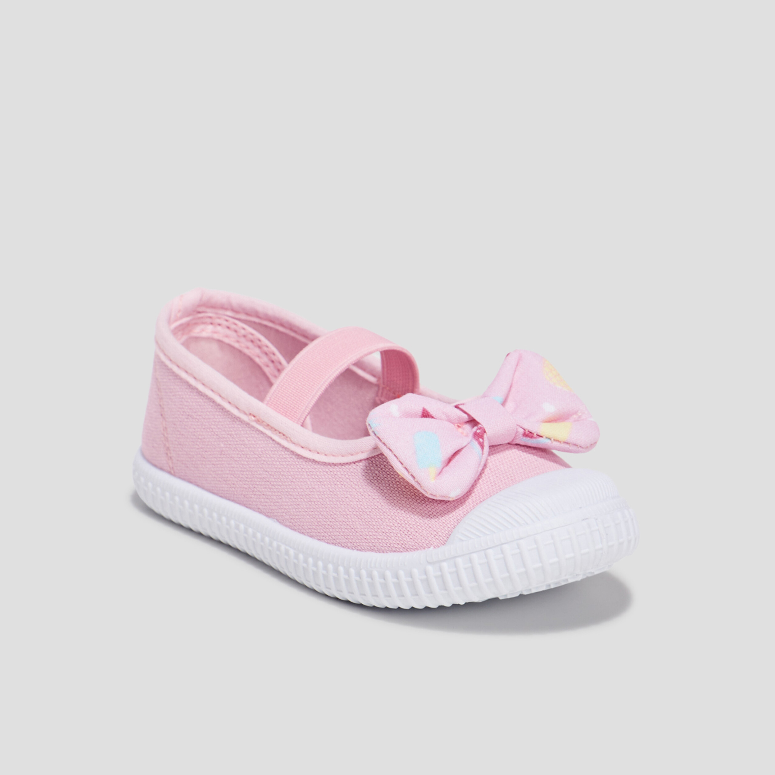 Babies en toile avec noeuds rose fille | La Halle
